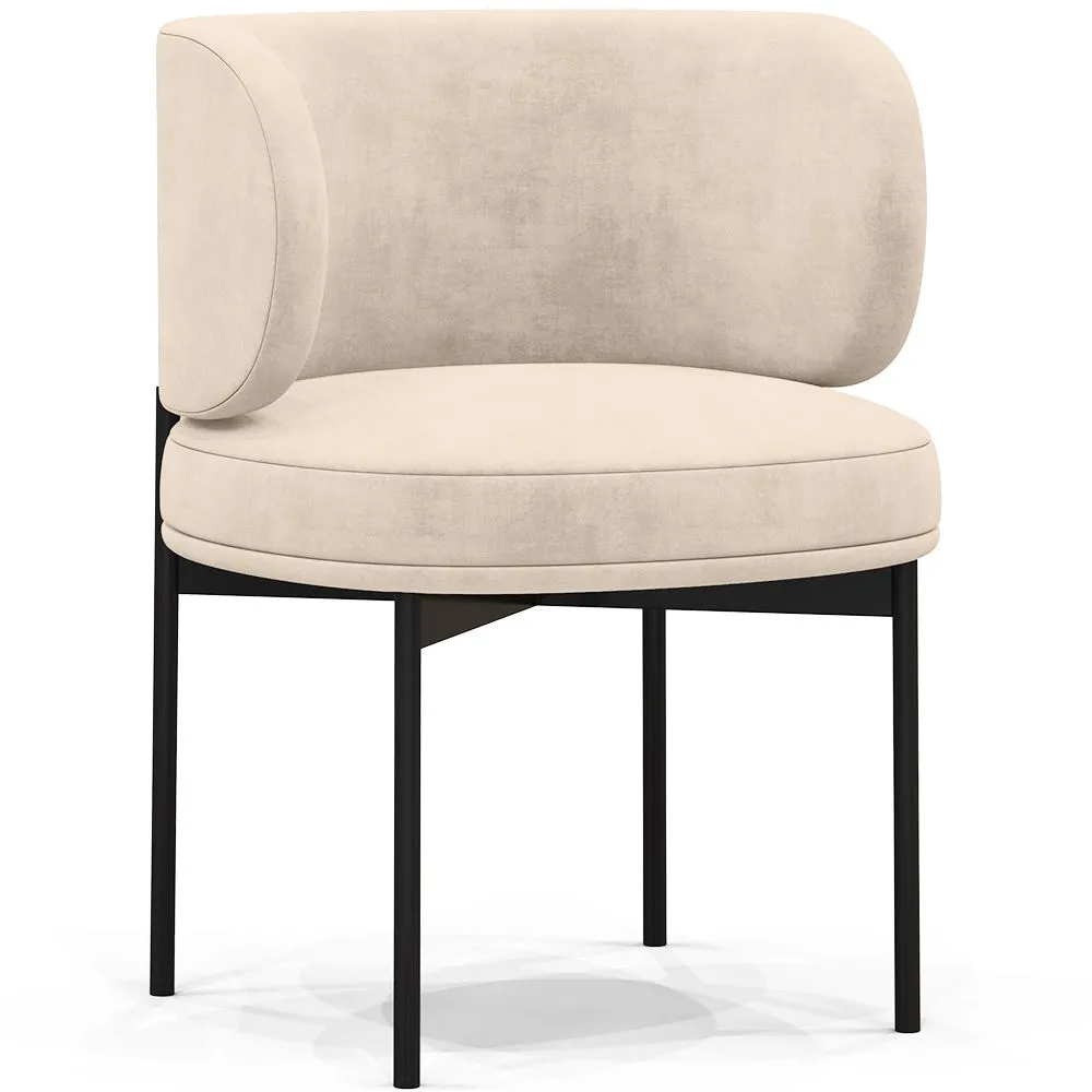 Chaise de salle à manger - Revêtue de velours - Loraine image 8