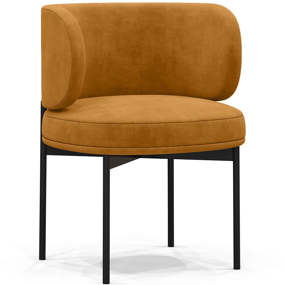Chaise de salle à manger - Revêtue de velours - Loraine image 8