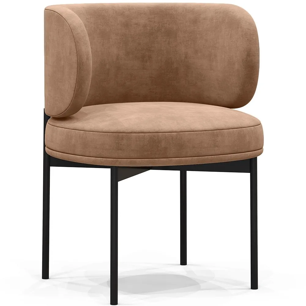 Chaise de salle à manger - Revêtue de velours - Loraine image 8