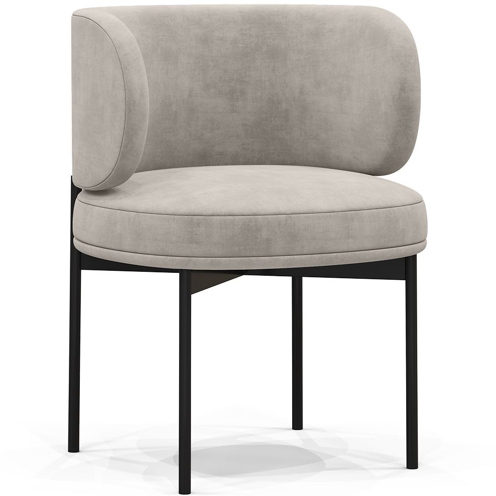Chaise de salle à manger - Revêtue de velours - Loraine image 8