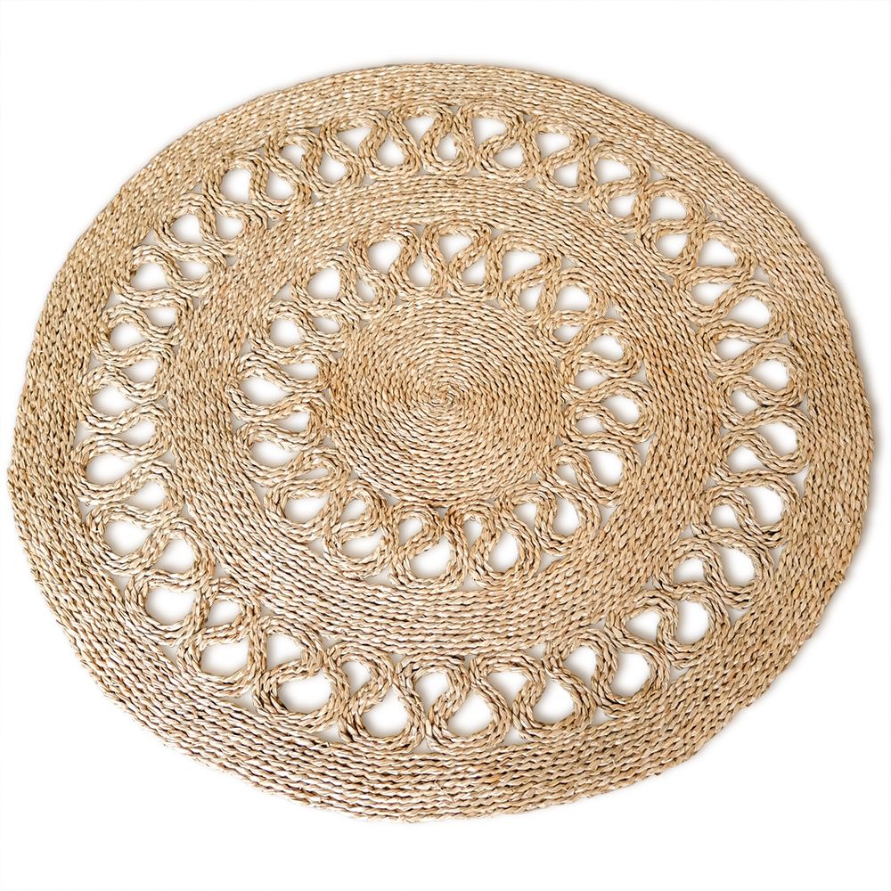 Tapis rond en jute - Boho Bali - 100 CM - Ilya image 8