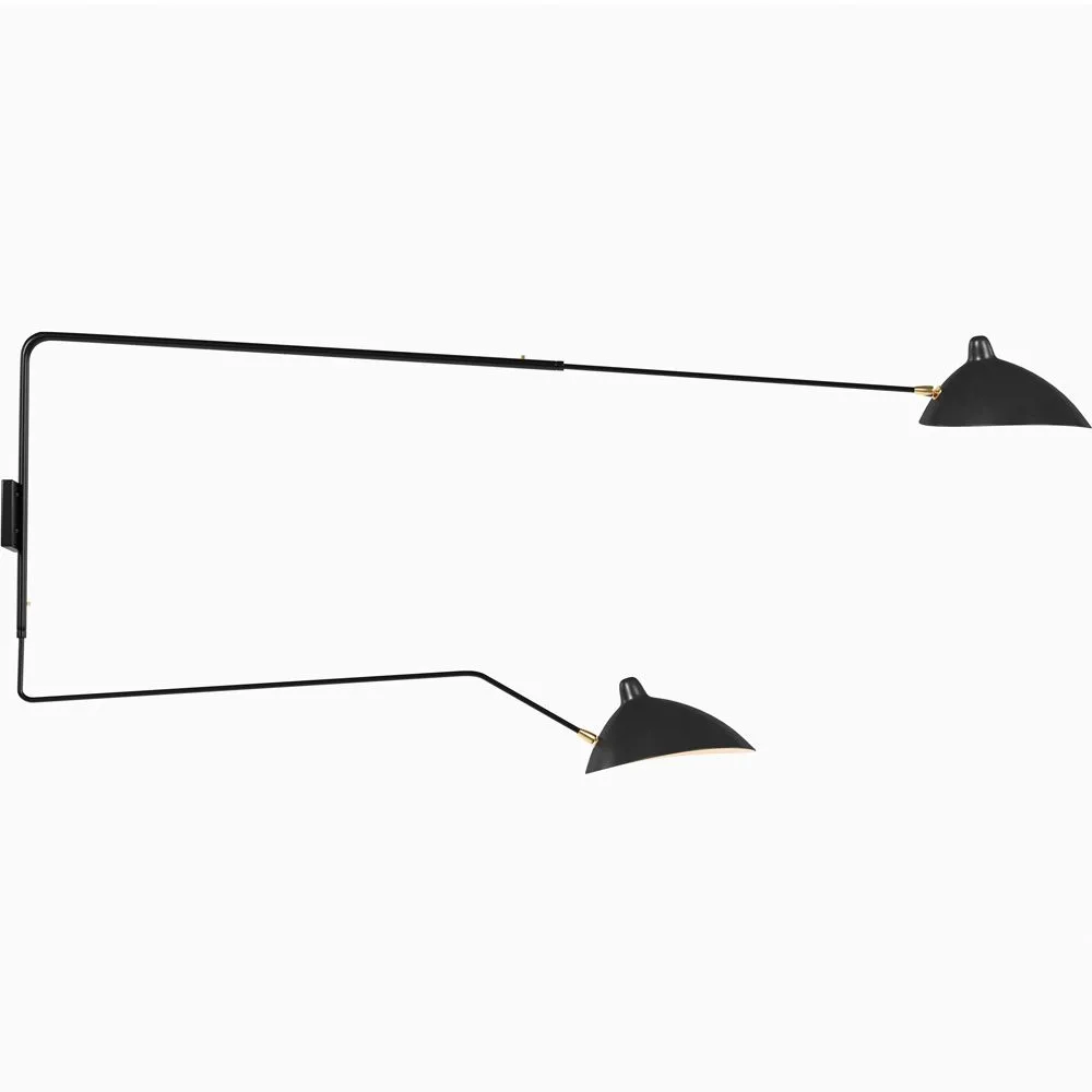 Lampe de Bureau - Applique Murale - 2 Bras Noir - George image 8