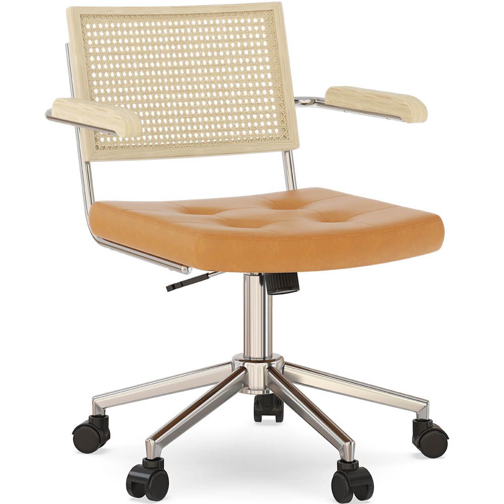 Chaise de Bureau en Rotin - Pivotante - Goner image 8