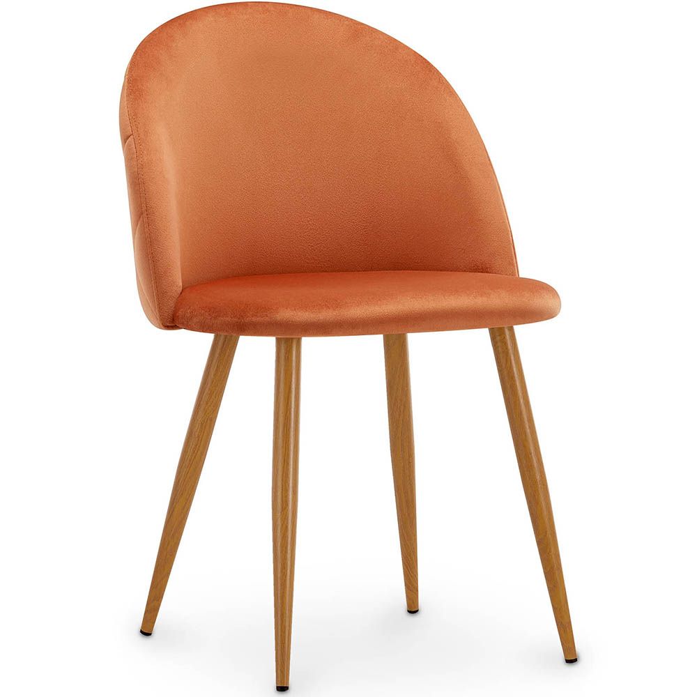 Chaise de Salle à Manger - Revêtue de Velours - Dossier avec Motif - Evelyne image 8