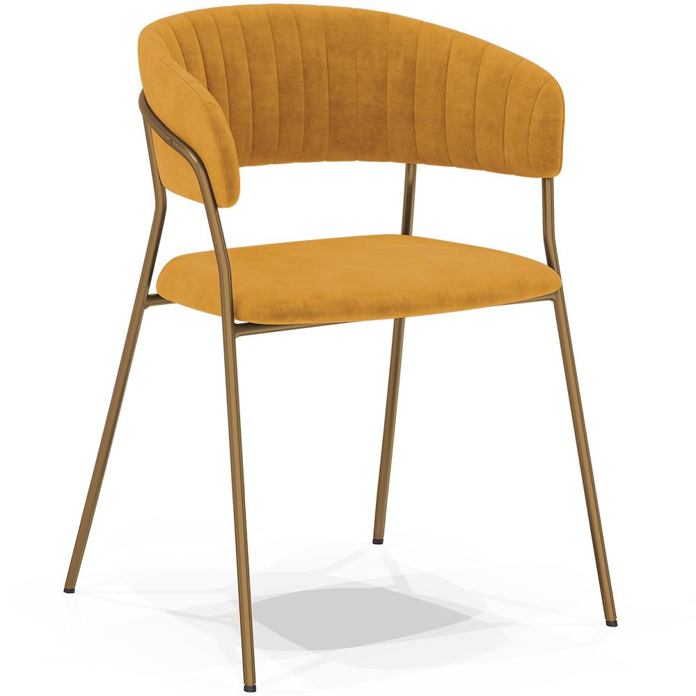 Chaise de salle à manger - Revêtue de velours - Gruna image 8