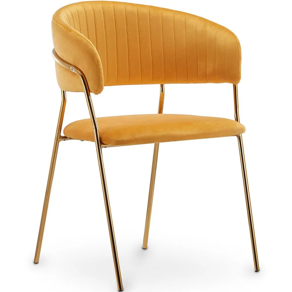Chaise de salle à manger - Revêtue de velours - Gruna image 8