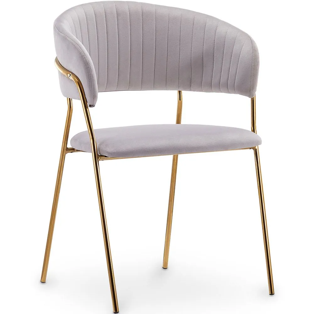 Chaise de salle à manger - Revêtue de velours - Gruna image 8