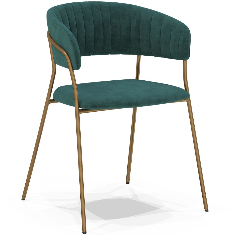 Chaise de salle à manger - Revêtue de velours - Gruna image 8