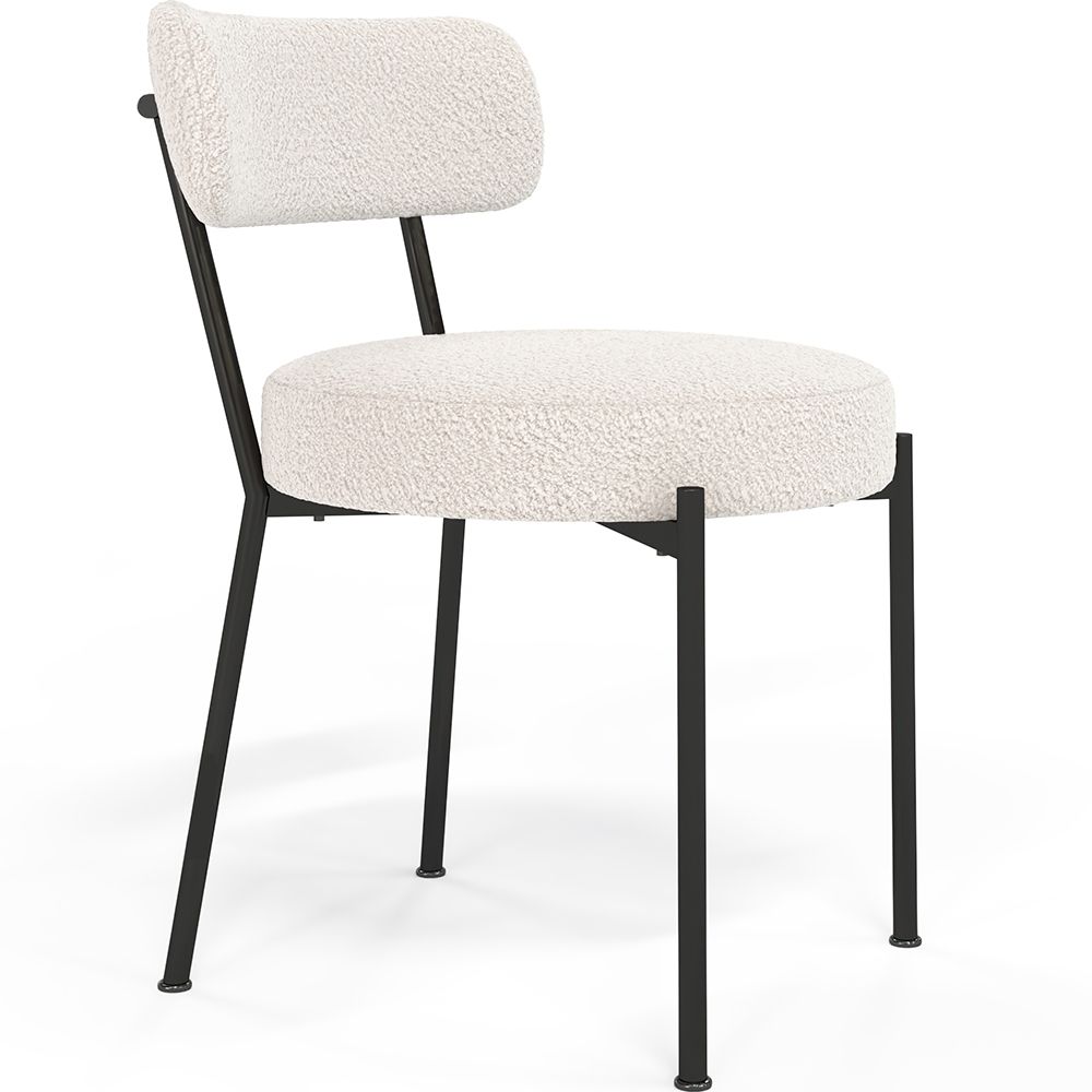 Chaise de salle à manger - Revêtue de tissu bouclé - Raga image 8