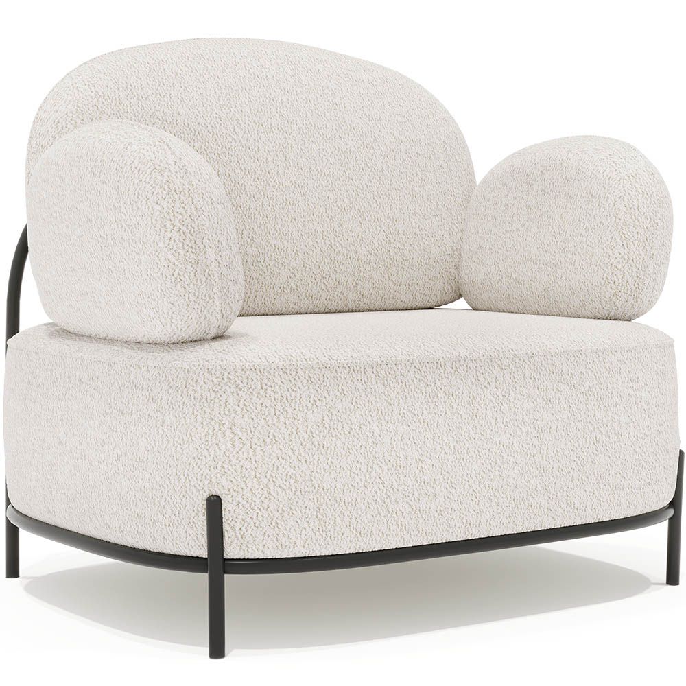 Fauteuil design - Revêtu de tissu bouclé - Baman image 8