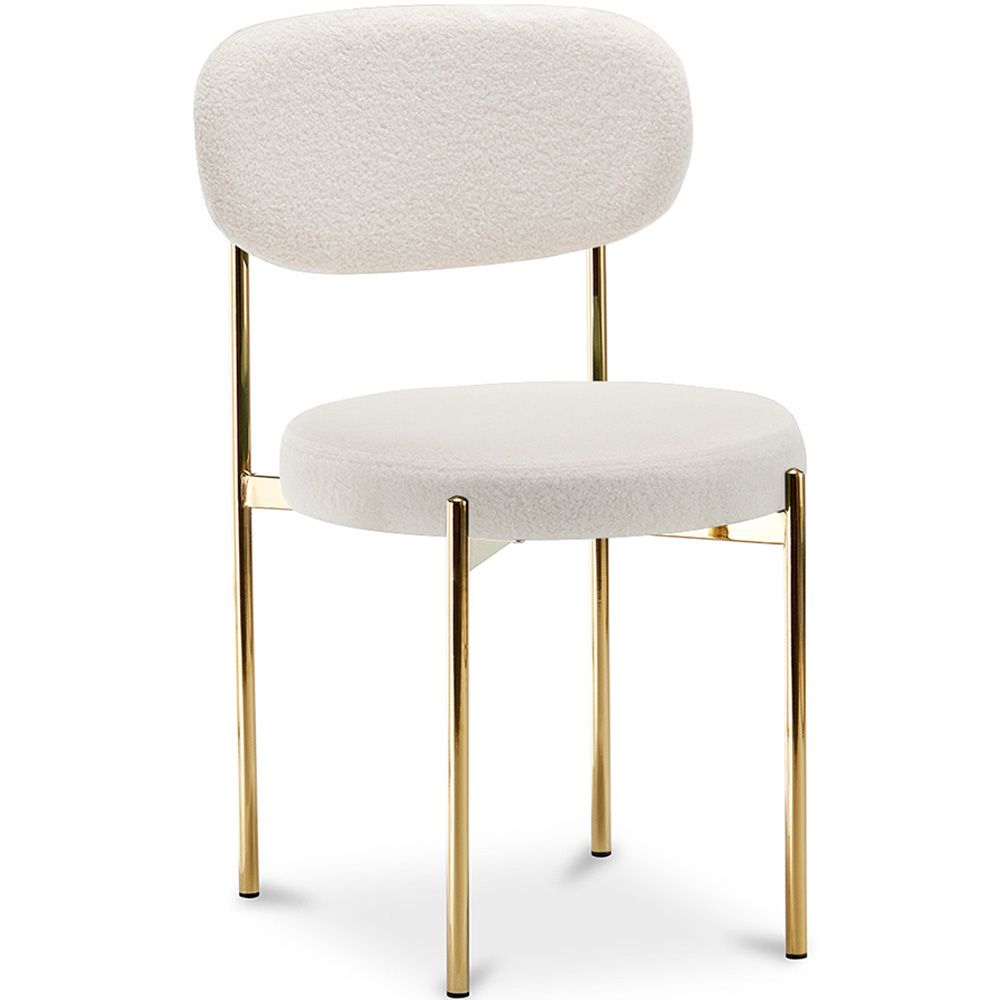 Chaise de salle à manger - Revêtue de tissu bouclé - Dahe image 8
