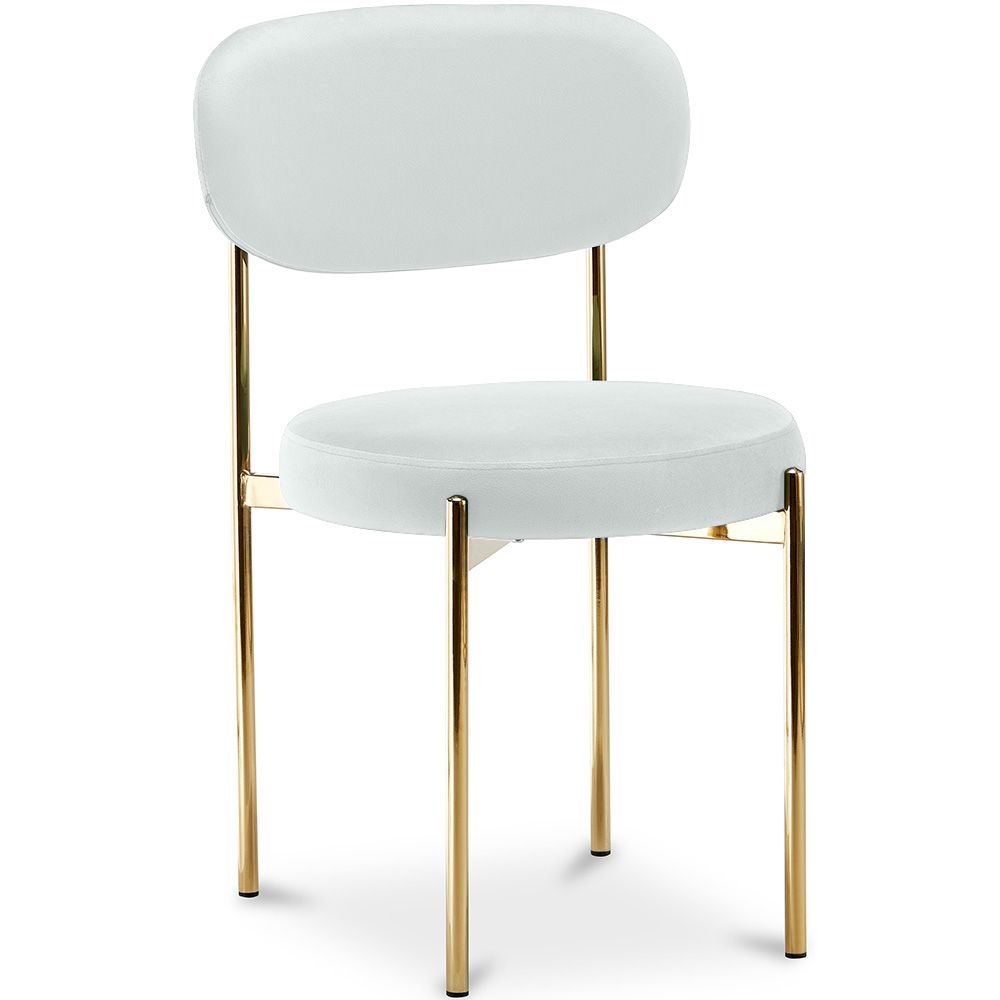 Chaise de salle à manger - Revêtue de Velours - Métal doré - Dahe image 8