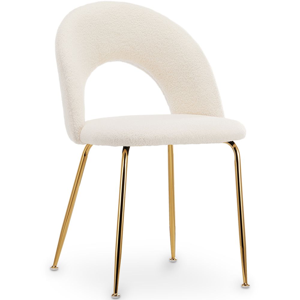 Chaise de salle à manger - Revêtue de tissu Bouclé - Amarna image 8