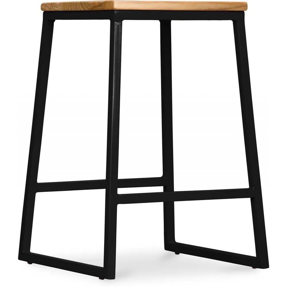 Tabouret de Bar Design Industriel - Bois et Métal - 60cm - Big Boy image 8