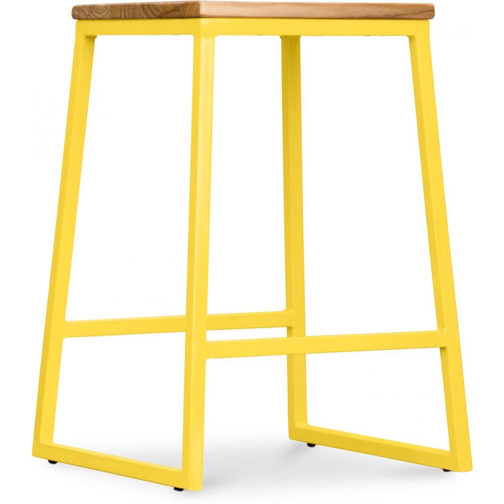 Tabouret de Bar Design Industriel - Bois et Métal - 60cm - Big Boy image 8