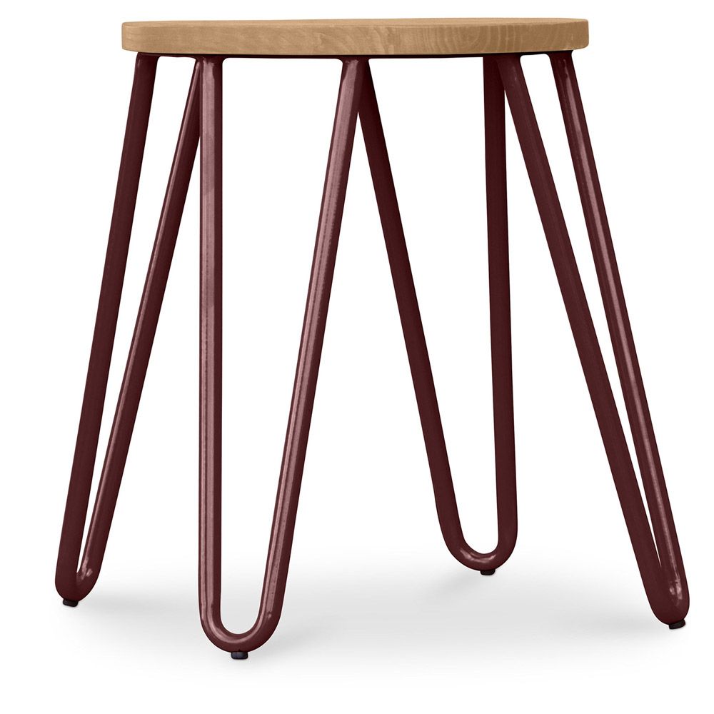 Tabouret Hairpin - 42cm - Bois clair et métal image 8