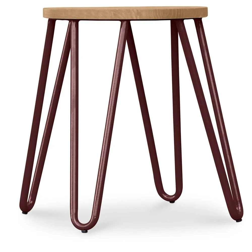Tabouret Hairpin - 42cm - Bois clair et métal image 8