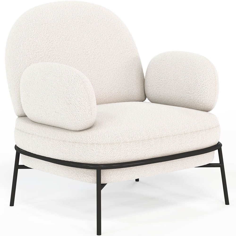 Fauteuil de Designer - Revêtu de Tissu Bouclé - Alia image 8