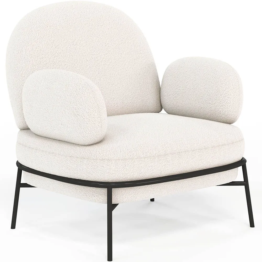Fauteuil de Designer - Revêtu de Tissu Bouclé - Alia image 8