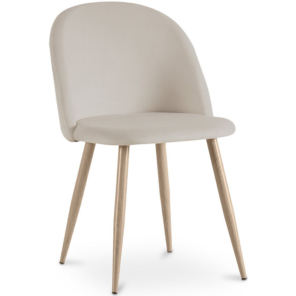 Chaise de salle à manger - Tapissée de velours - Style scandinave - Evelyne image 8