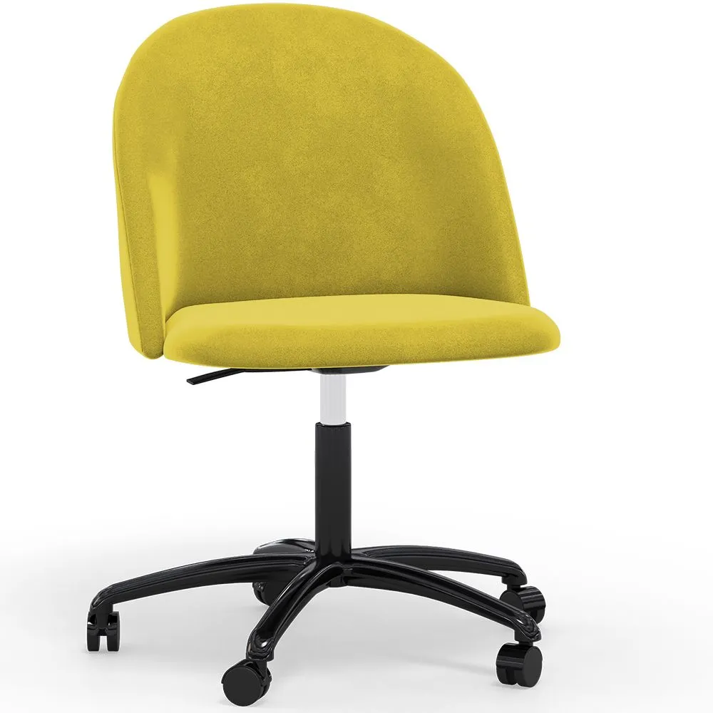 Chaise de Bureau Rembourrée - Velours - Evelyne image 8