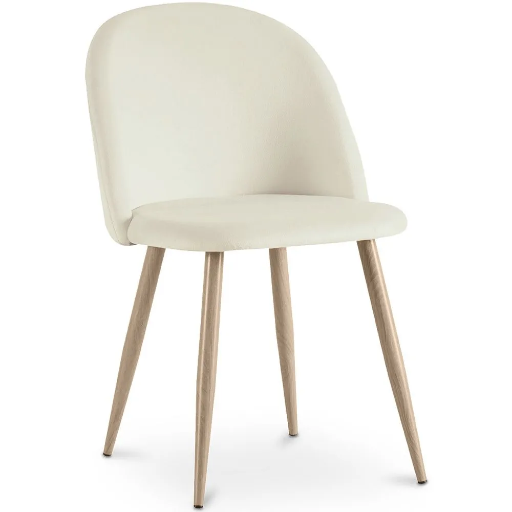 Chaise de salle à manger - Tapissée de velours - Style scandinave - Evelyne image 8