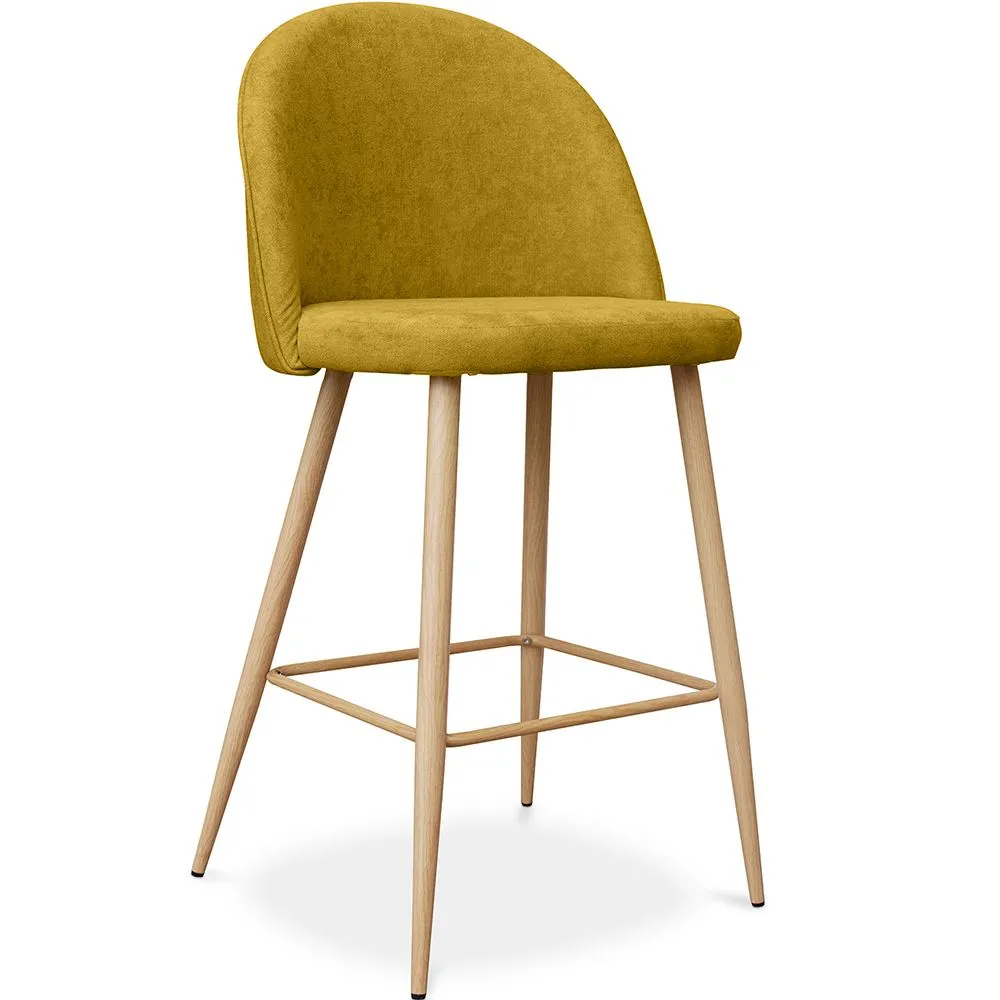 Tabouret tapissé en tissu - design scandinave - 66cm - Evelyne image 8