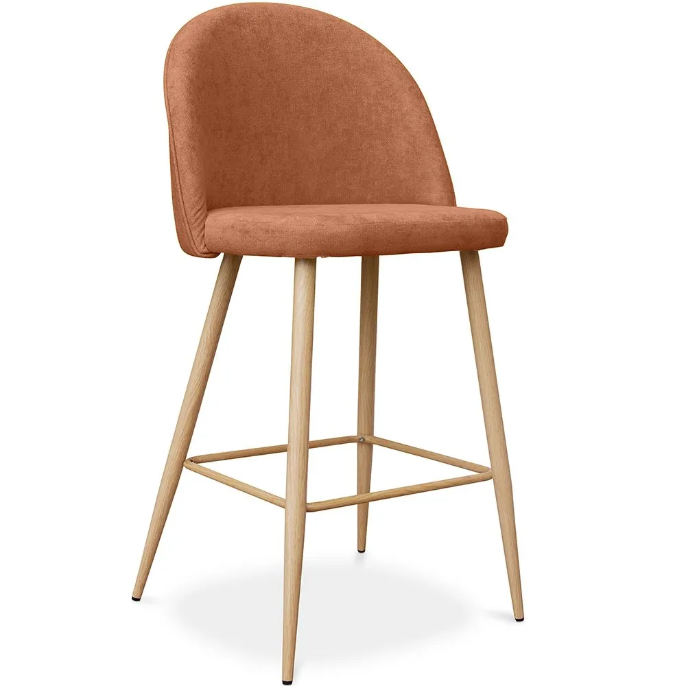 Tabouret tapissé en tissu - design scandinave - 66cm - Evelyne image 8