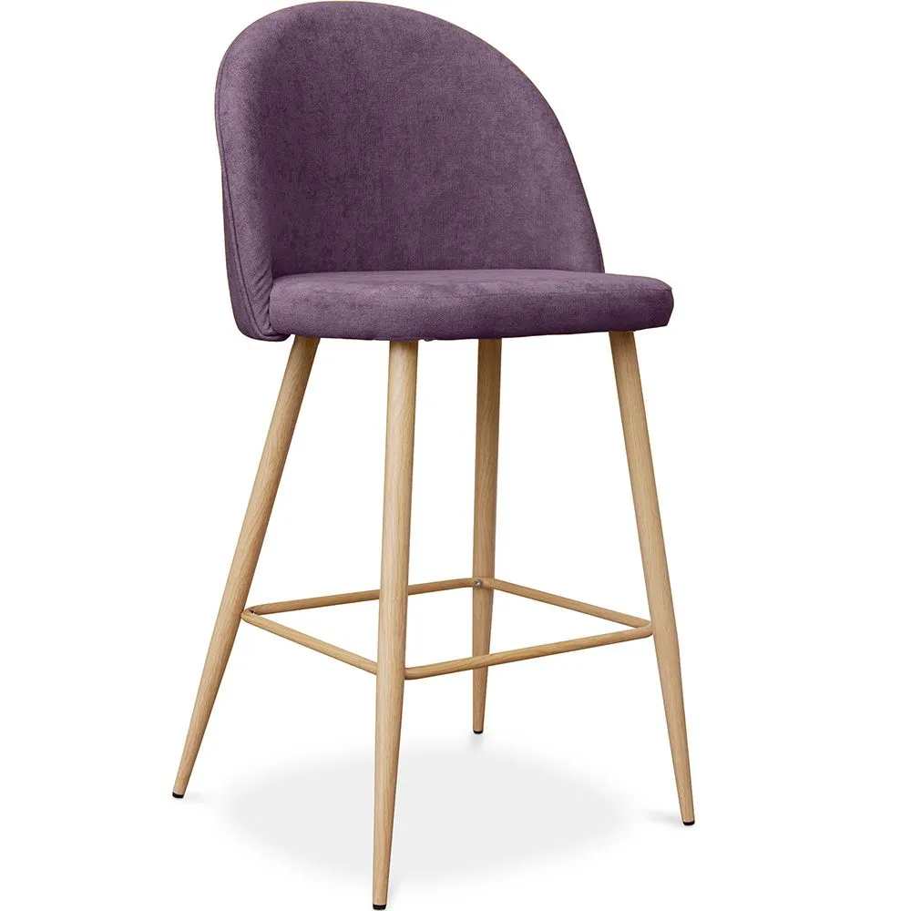 Tabouret tapissé en tissu - design scandinave - 66cm - Evelyne image 8