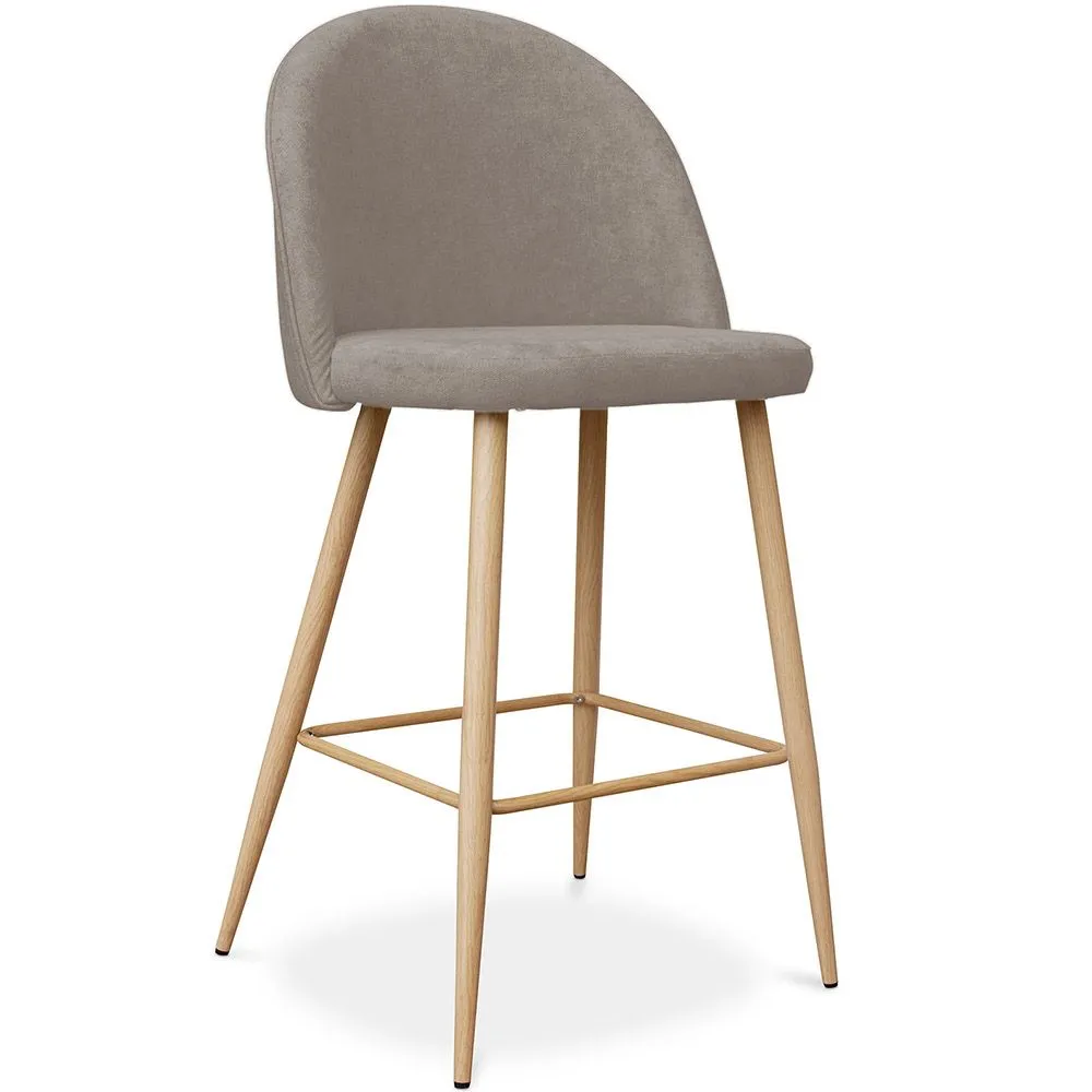 Tabouret tapissé en tissu - design scandinave - 66cm - Evelyne image 8