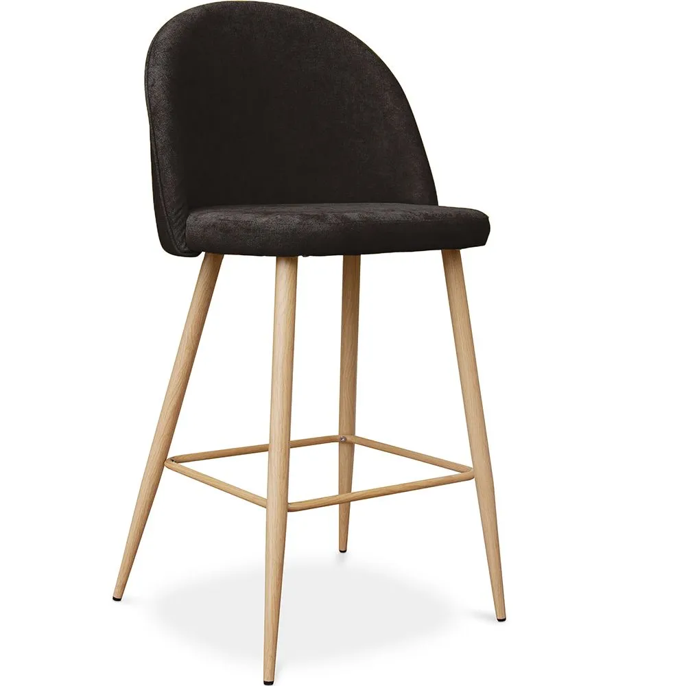 Tabouret tapissé en tissu - design scandinave - 66cm - Evelyne image 8