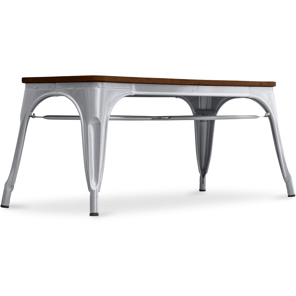 Banc Design Industriel - Bois et Métal - Stylix image 8