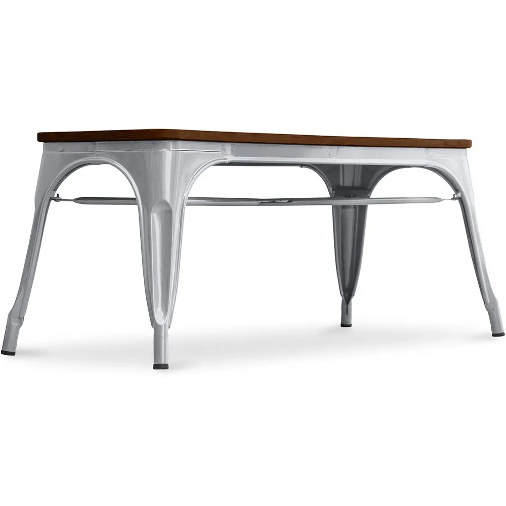 Banc Design Industriel - Bois et Métal - Stylix image 8
