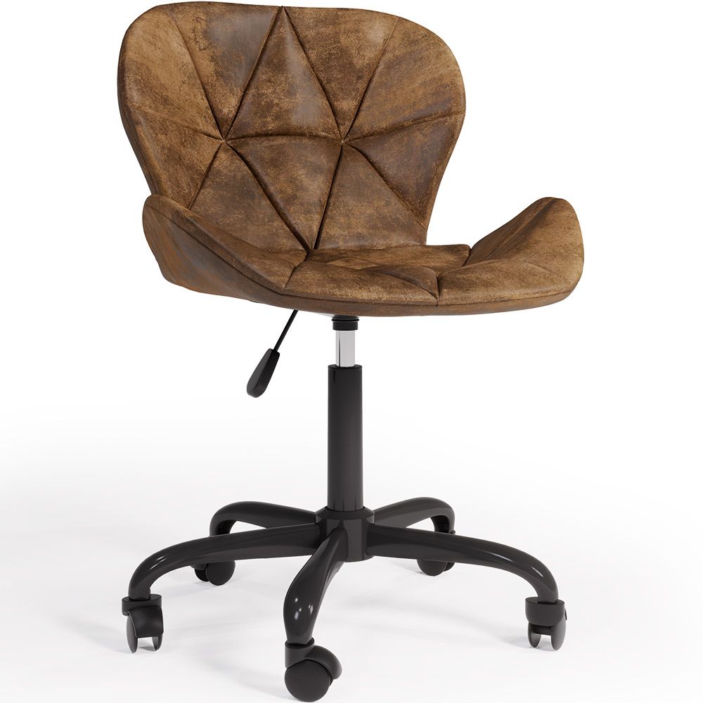 Chaise de bureau vintage - Cuir végétalien - Delare image 8