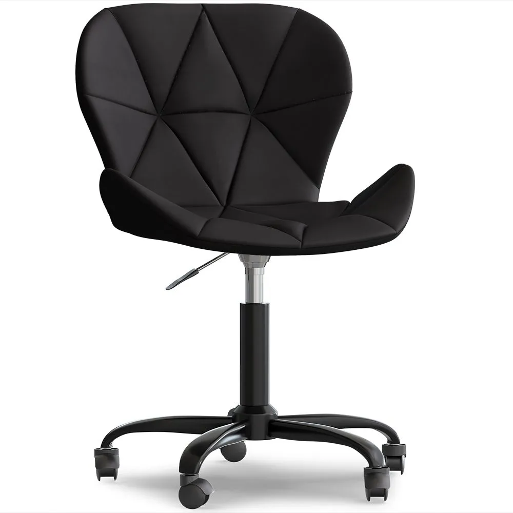 Chaise de bureau avec roulettes - Chaise pivotante de bureau - Revêtement en similicuir - Structure noire Wito image 8