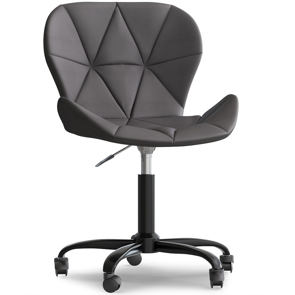 Chaise de bureau avec roulettes - Chaise pivotante de bureau - Revêtement en similicuir - Structure noire Wito image 8