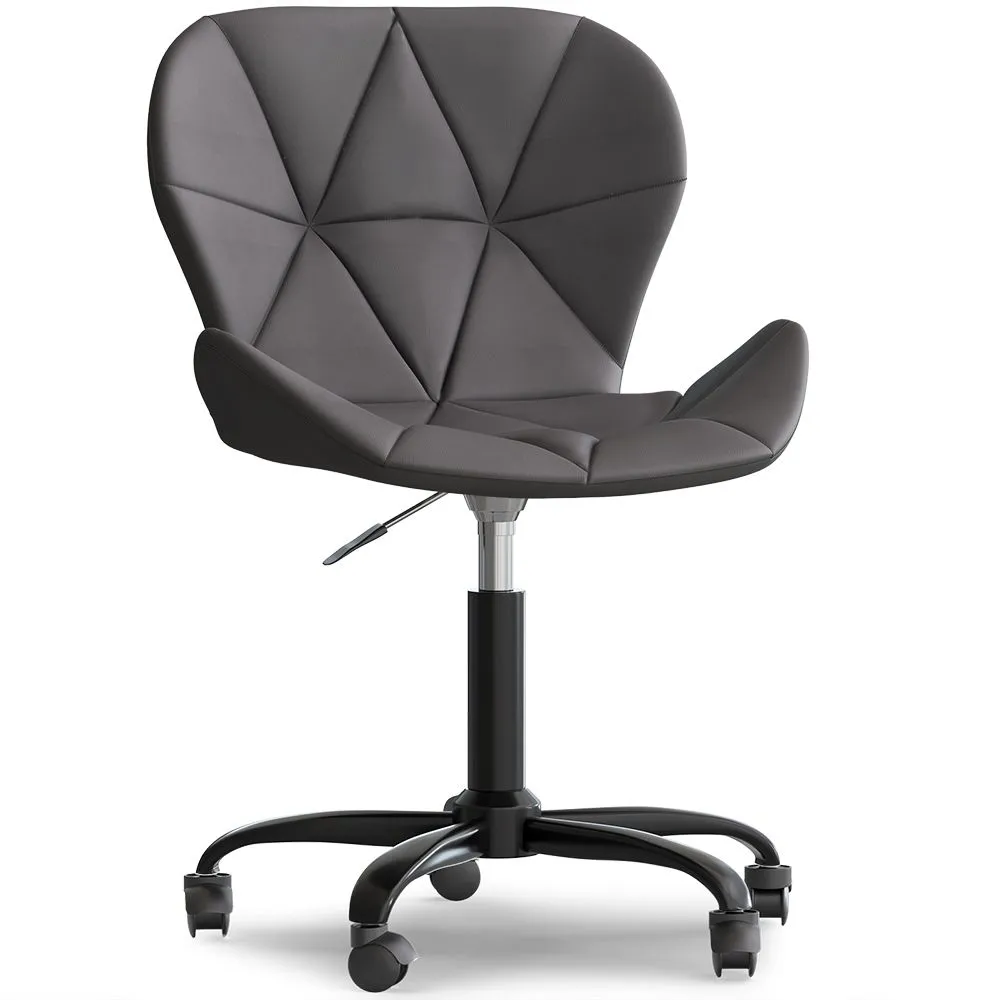 Chaise de bureau avec roulettes - Chaise pivotante de bureau - Revêtement en similicuir - Structure noire Wito image 8