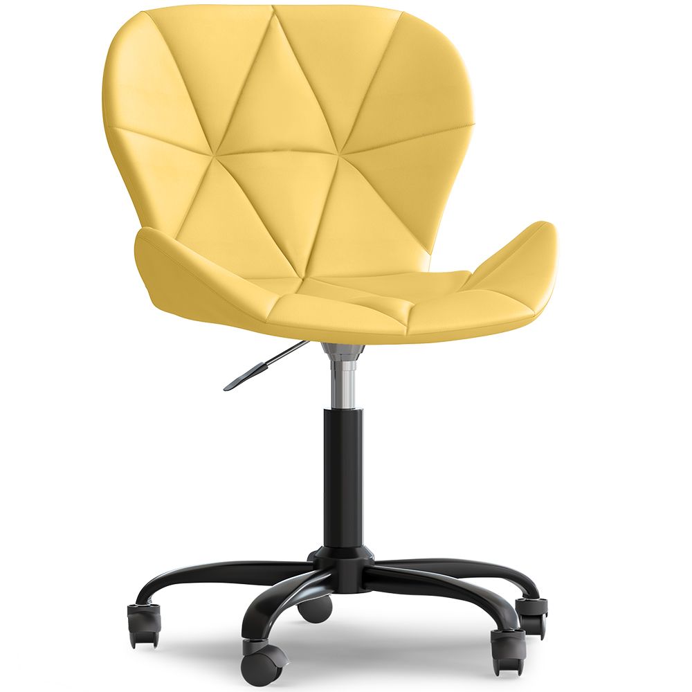 Chaise de bureau avec roulettes - Chaise pivotante de bureau - Revêtement en similicuir - Structure noire Wito image 8