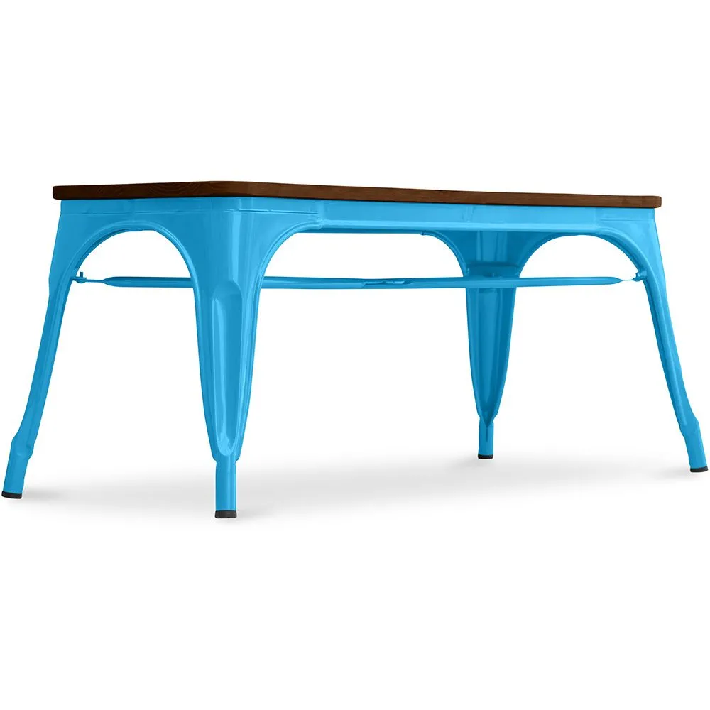 Banc Design Industriel - Bois et Métal - Stylix image 8