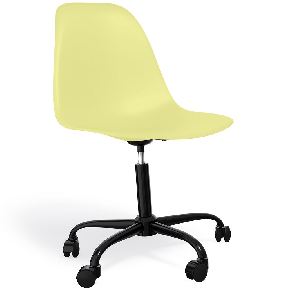 Chaise de bureau avec accoudoirs - Chaise de bureau à roulettes - Structure noire Denisse image 8