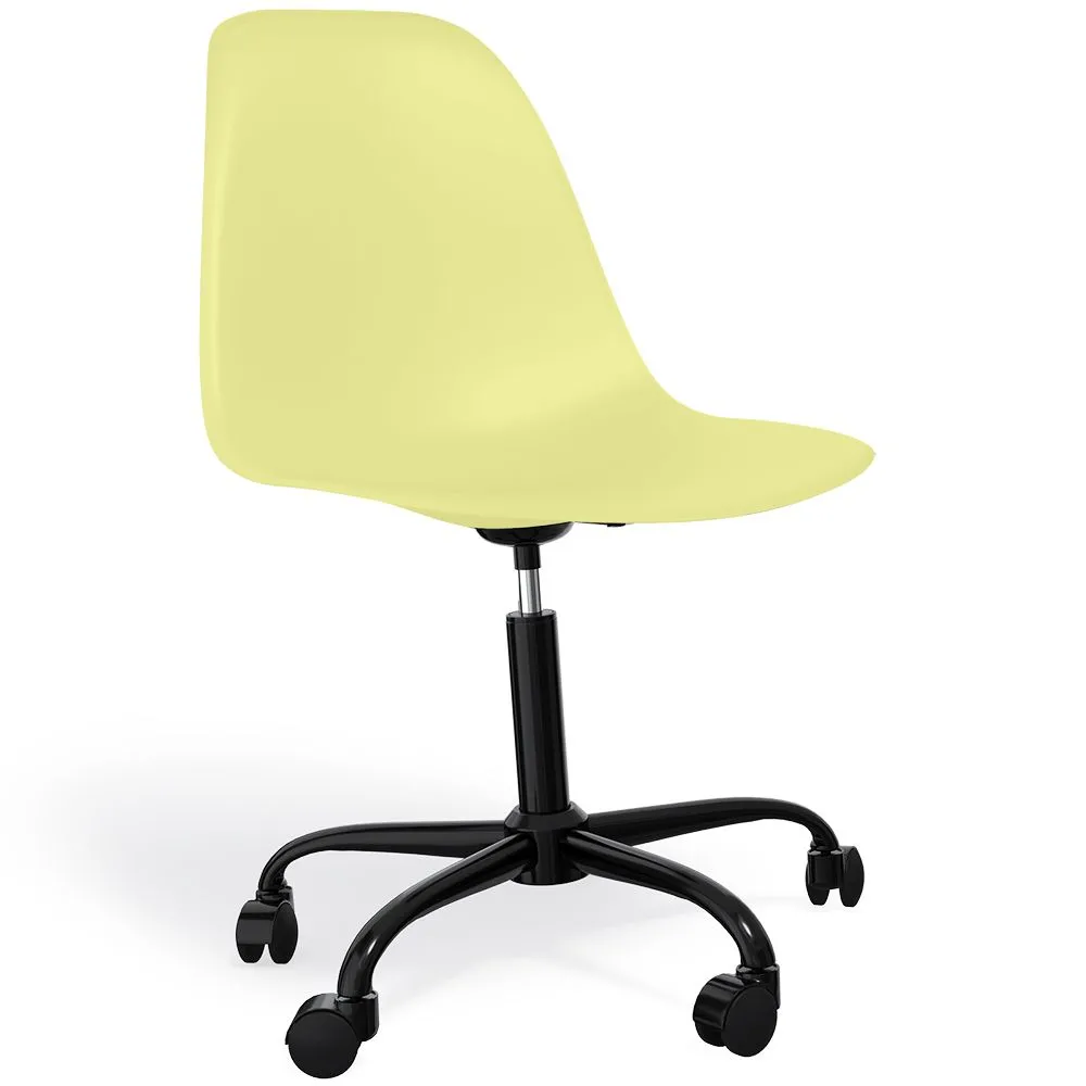 Chaise de bureau avec accoudoirs - Chaise de bureau à roulettes - Structure noire Denisse image 8