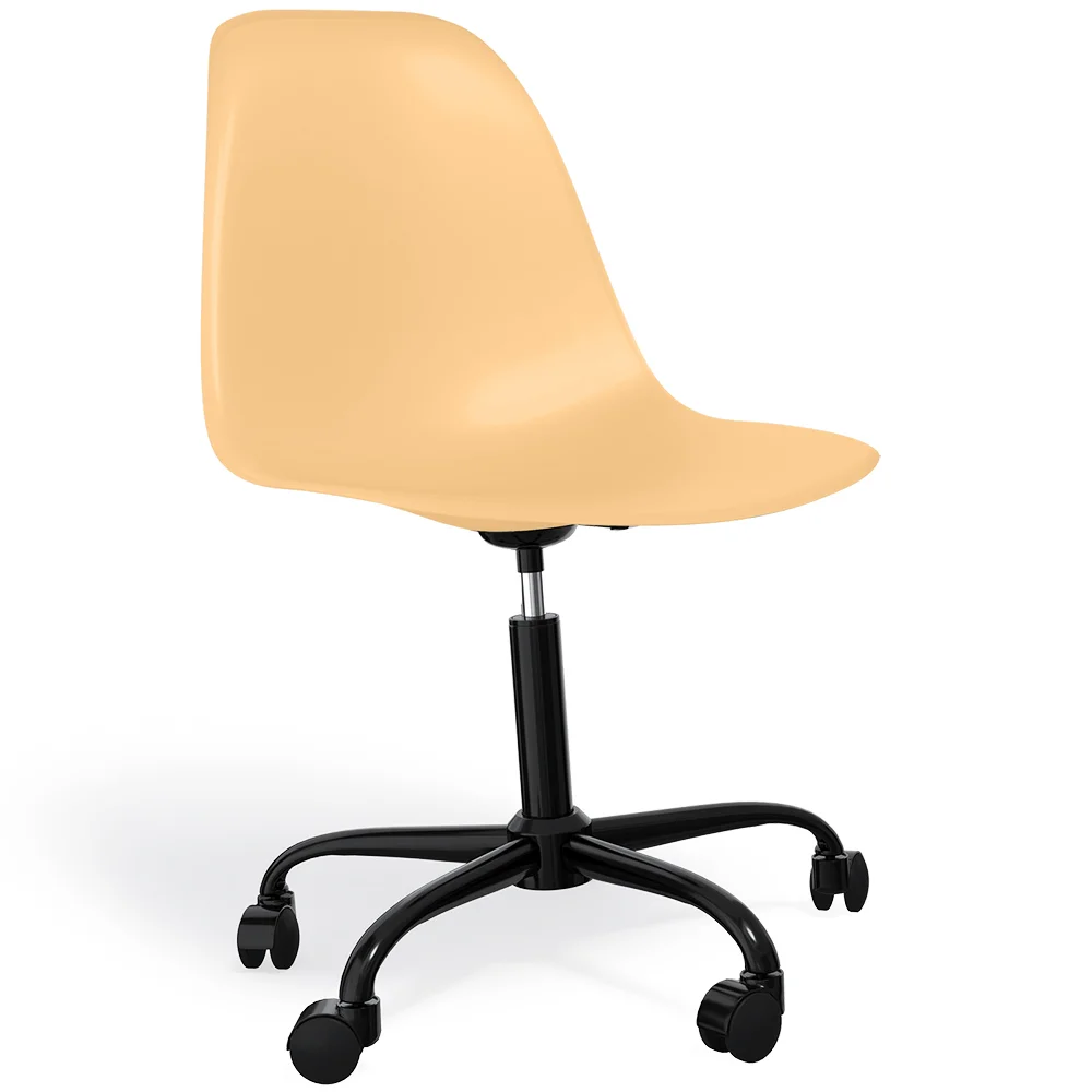 Chaise de bureau - Chaise de bureau à roulettes - Cadre noir - Denisse image 8