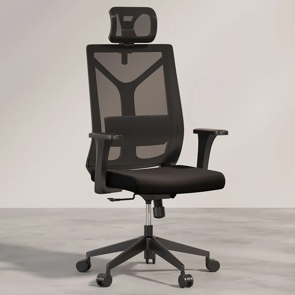 Chaise de bureau ergonomique avec roulettes et accoudoirs - Pebbles image 8