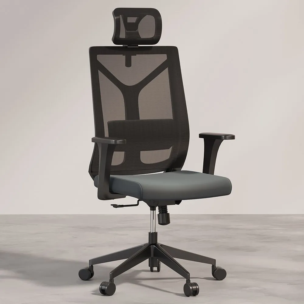 Chaise de bureau ergonomique avec roulettes et accoudoirs - Pebbles image 8
