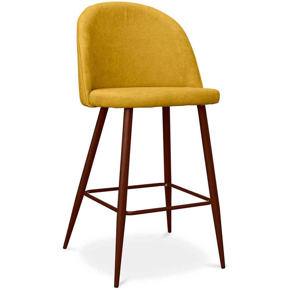 Tabouret rembourré en tissu - Design scandinave - 66cm- Evelyne image 8