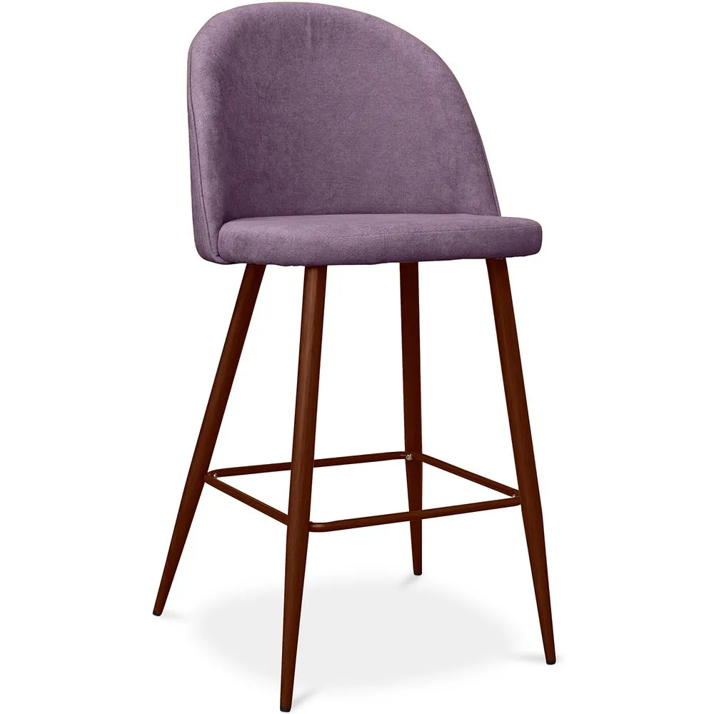 Tabouret rembourré en tissu - Design scandinave - 66cm- Evelyne image 8