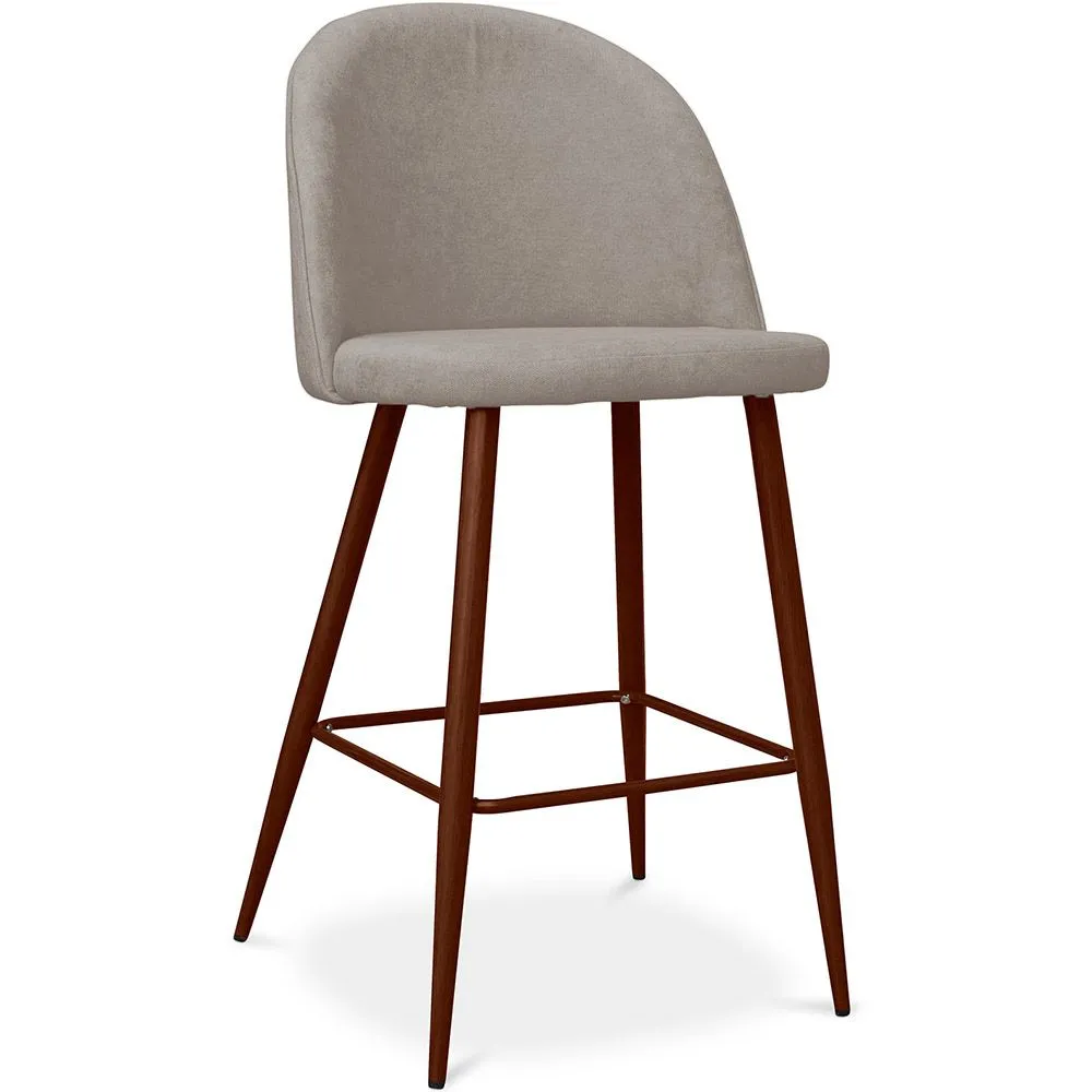 Tabouret rembourré en tissu - Design scandinave - 66cm- Evelyne image 8