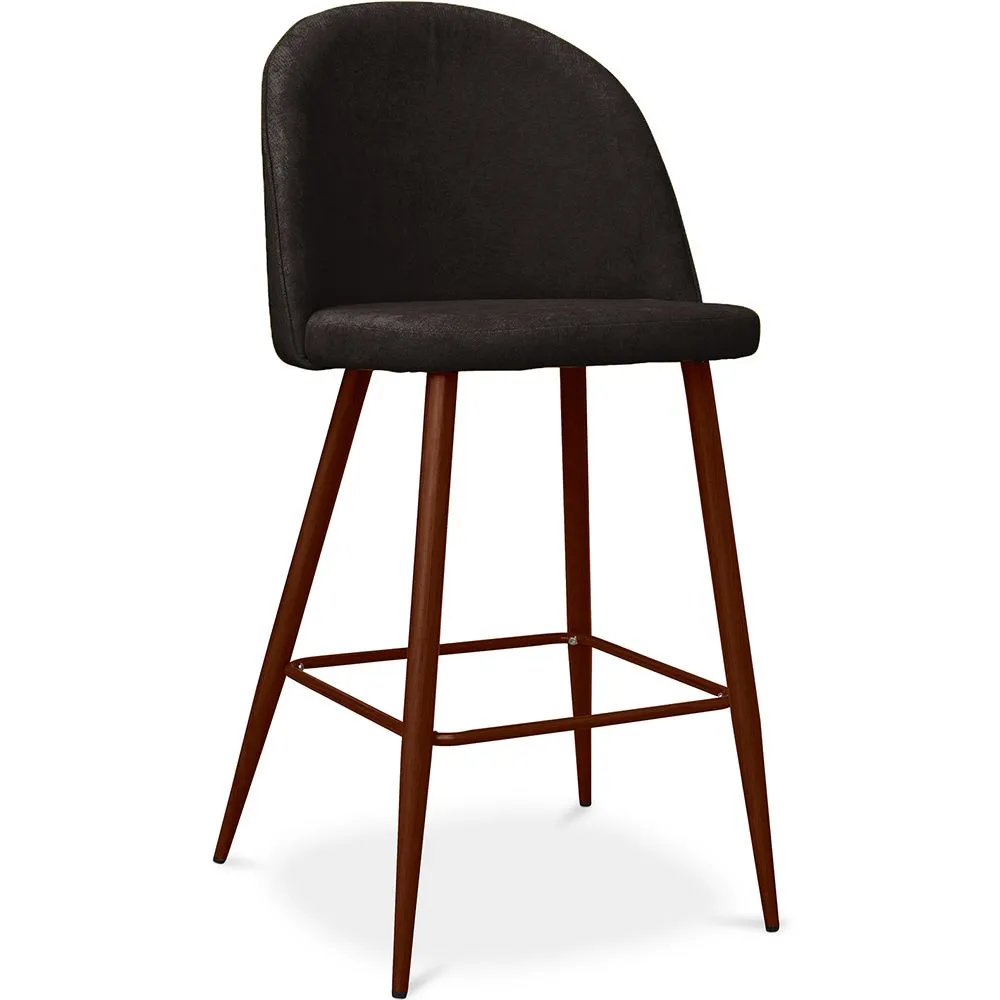 Tabouret rembourré en tissu - Design scandinave - 66cm- Evelyne image 8