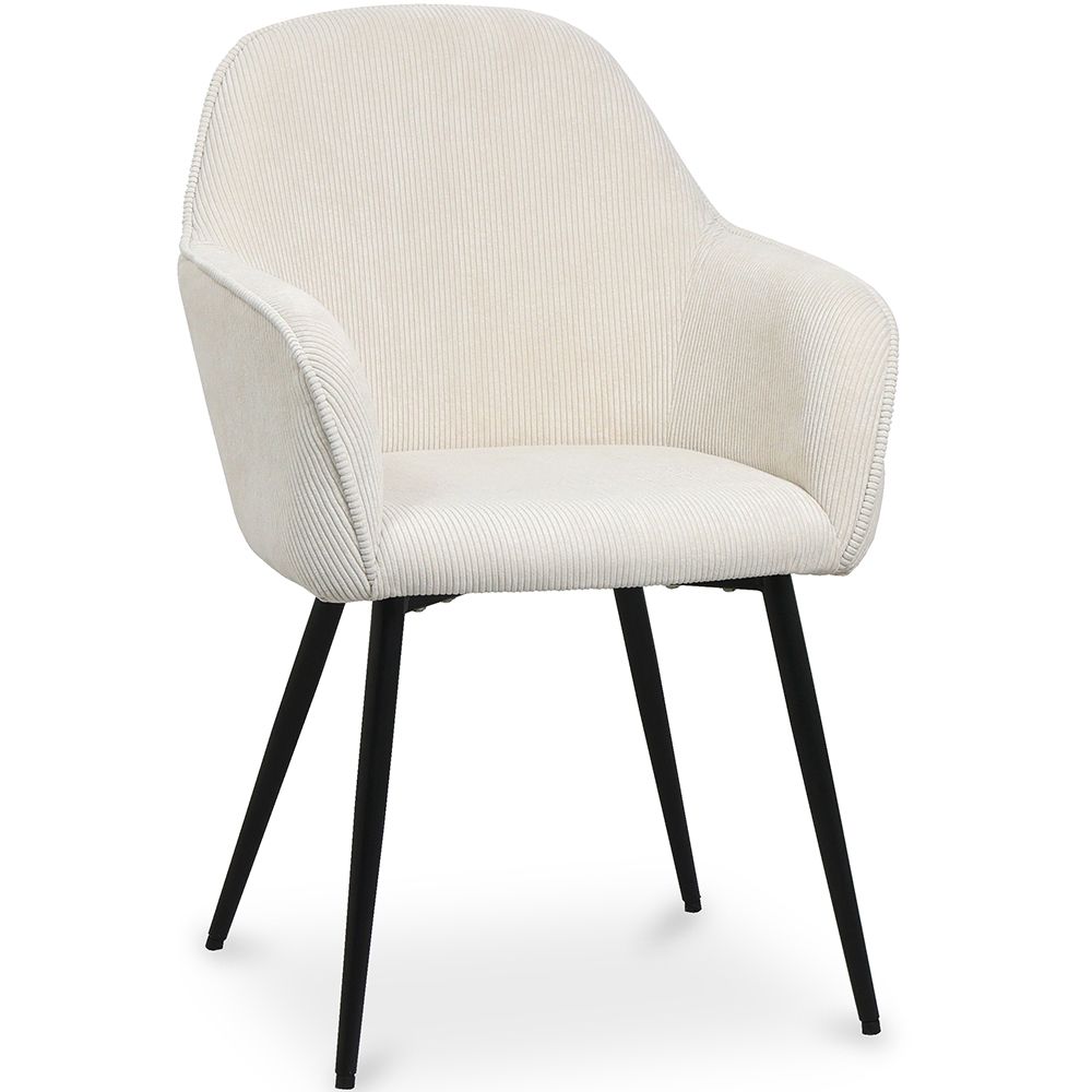 Chaise de salle à manger rembourrée en velours - Avrea image 8