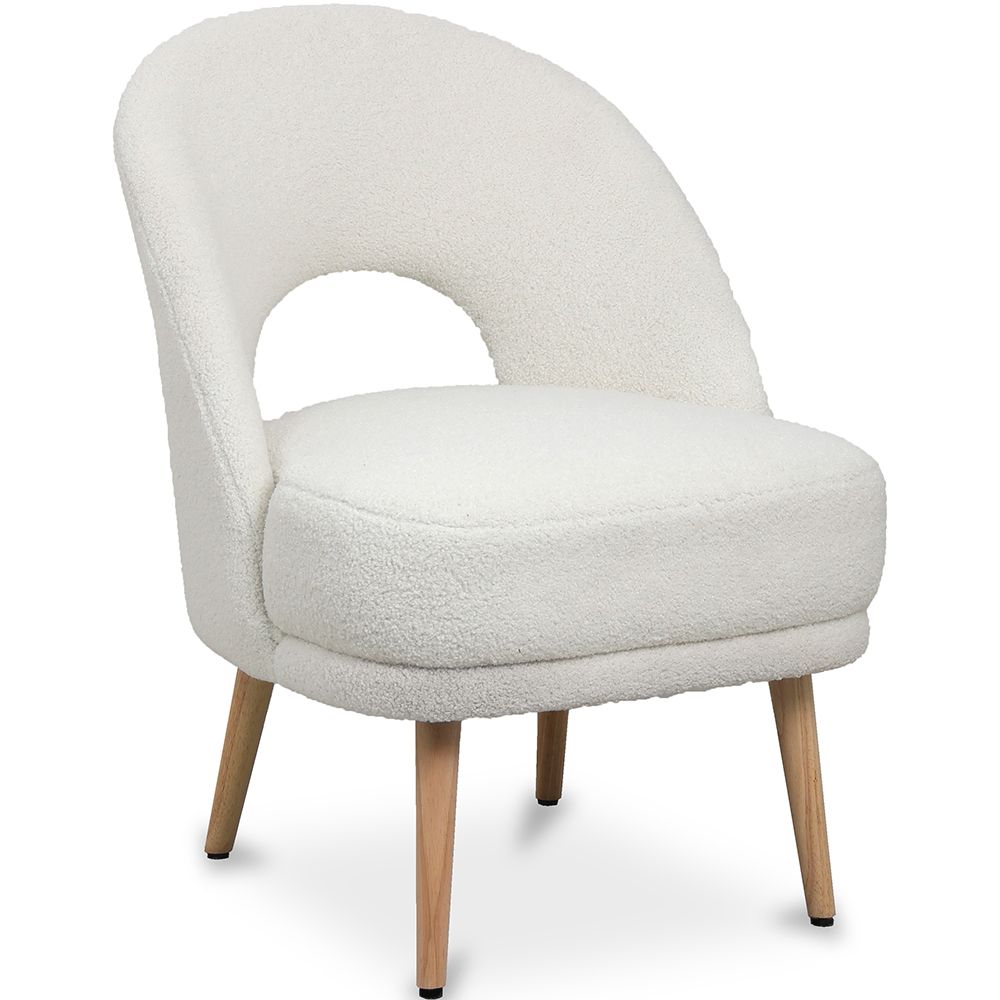 Chaise de Salle à Manger Rembourrée en Bouclé - Devy image 8